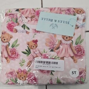 Jules & Belle Pink Teddy Bear Dress 5t